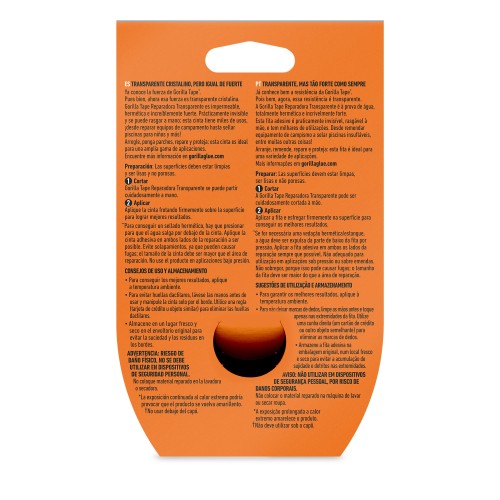 CINTA TRANSPARENTE GORILLA CLEAR REPAIR 8,02 M X 48 mm